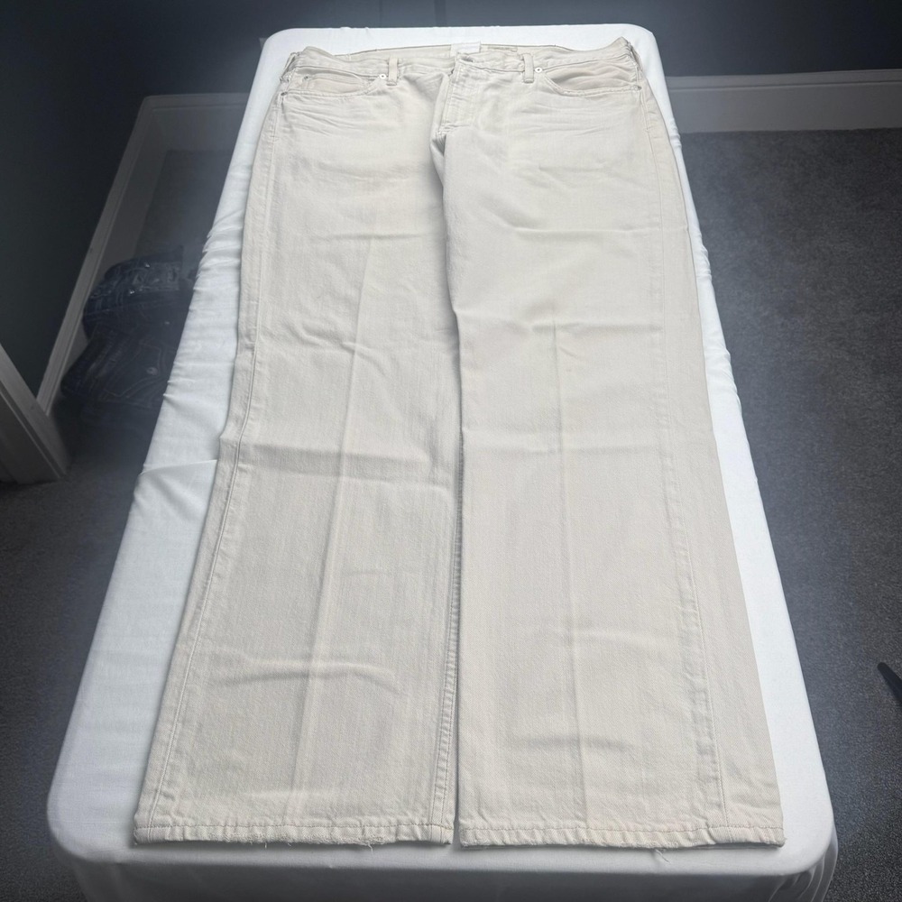 Polo Ralph Lauren Jeans Mens 38x32 White Light Wash Straight Denim Casual